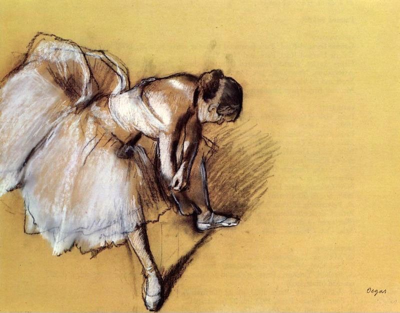 Edgar Degas Dancer Adjusting Her Slipper